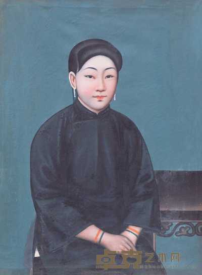 佚名 清代仕女肖像 57×43cm